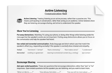 Active Listening: Communication Skill
