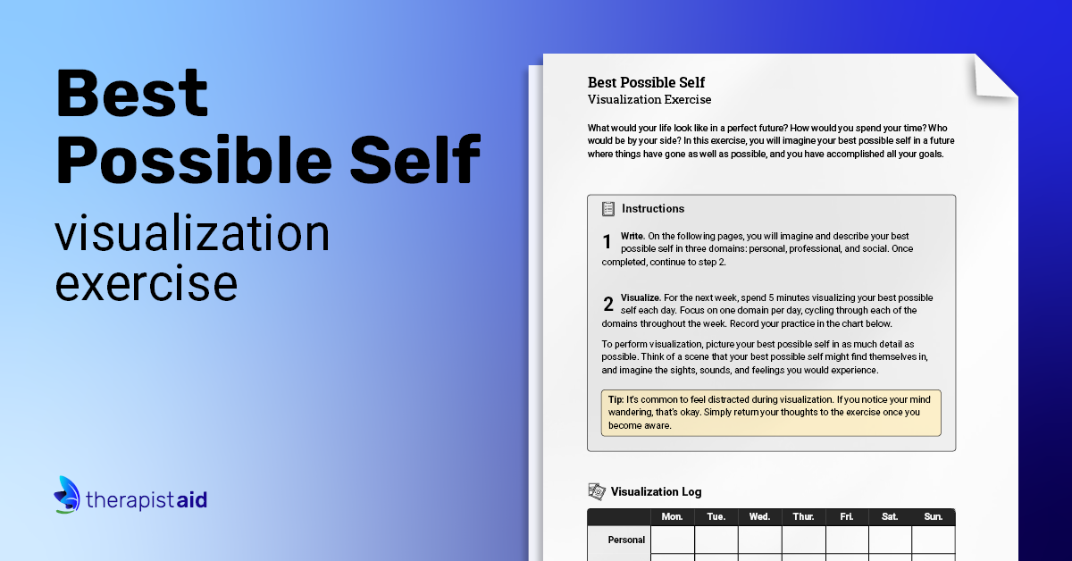 Best Possible Self: Visualization Exercise (Worksheet) | Therapist Aid