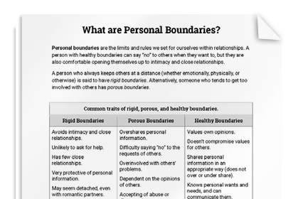 Boundaries Info Sheet