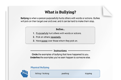 Bullying Worksheet Packet