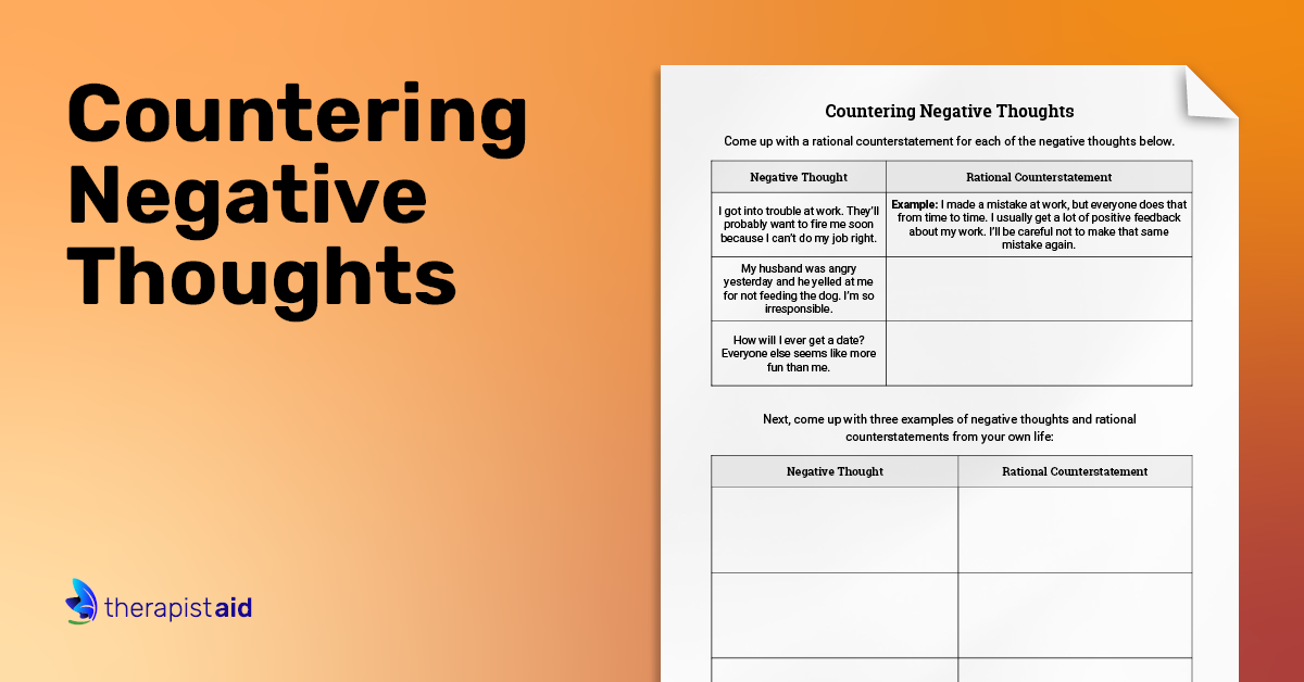 Negative & positive statements worksheet