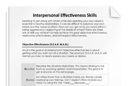 DBT Interpersonal Effectiveness Skills