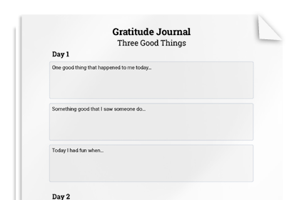 Gratitude Journal: Three Good Things