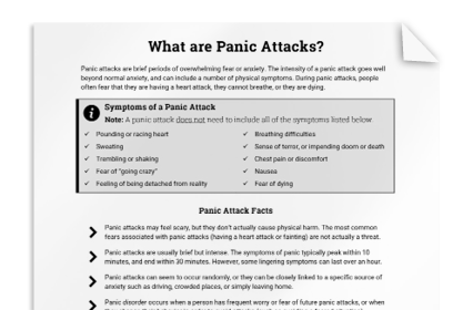 Panic Attack Info Sheet