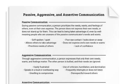 Passive, Aggressive, and Assertive Communication