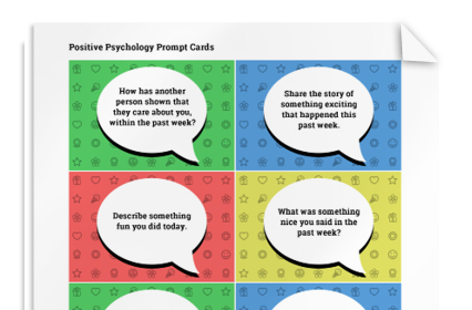 Positive Psychology Prompt Cards