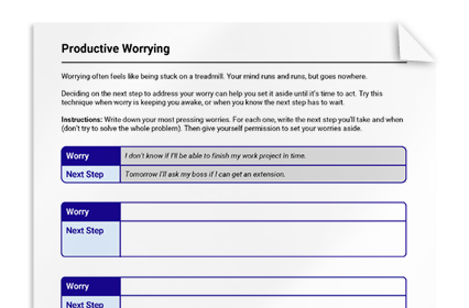 Productive Worrying