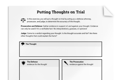 Cognitive Restructuring: Thoughts on Trial