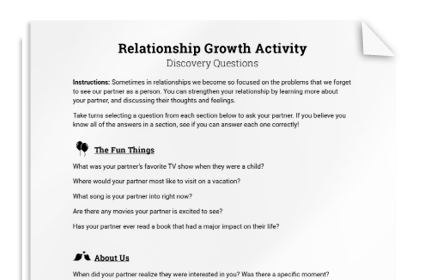 Relationship Growth Activity