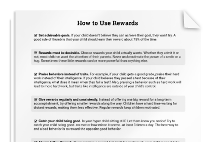 How to Use Rewards / Consequences
