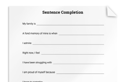 Self-Exploration Sentence Completion