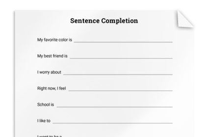 Sentence Completion for Children