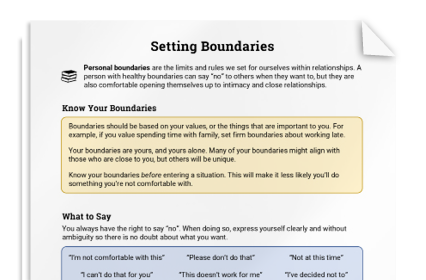 Setting Boundaries: Info and Practice