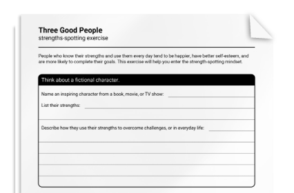 Three Good People: Strengths-Spotting Activity