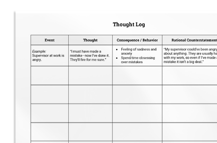 Thought Log (with example)