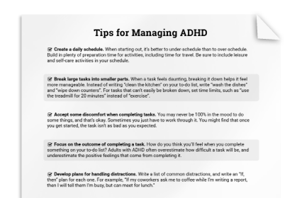 Tips for Managing ADHD