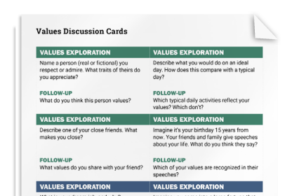 Values Discussion Cards