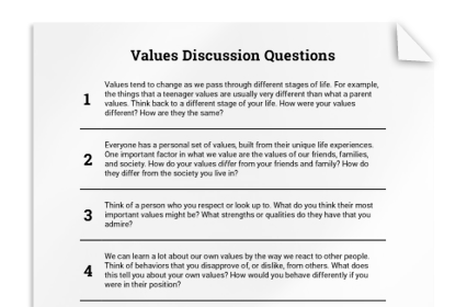 Values Discussion Questions