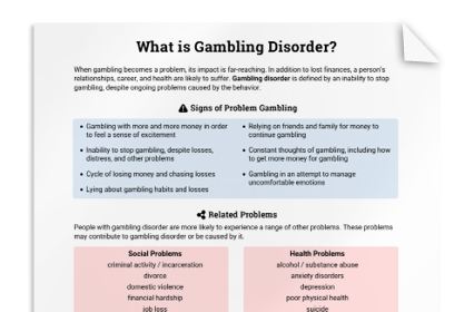 Gambling Disorder Info Sheet